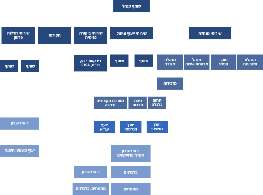 מבנה ארגוני - עליזה שרון